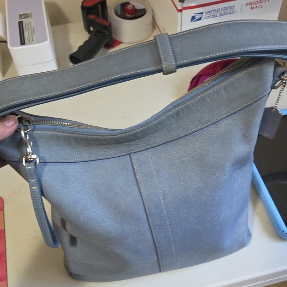 Blue Vintage Coach Shoulder Bag - Picture 1 of 11